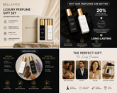 BellaVita Luxury Perfume Gift Set – CEO Man & White Oud | Long-Lasting Premium Fragrance Combo (2 x 20ml)